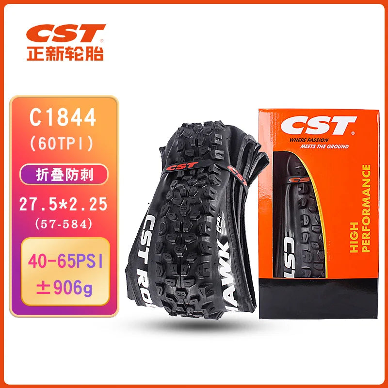 CST ROCK HAWK 26 inch mountain bike tire C1844 steel wire  26*2.40 27.5*2.25 MTB Bicycle thickened tyre