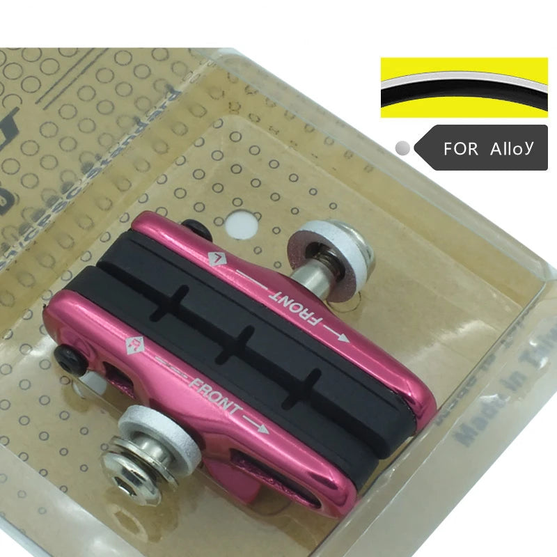 5 Colors Bicycle C Brake Shoe,Road MTB Fixed Gear Bike pads,55MM Carbon & Alloy Rims,For,105 Brake Holder  Parts