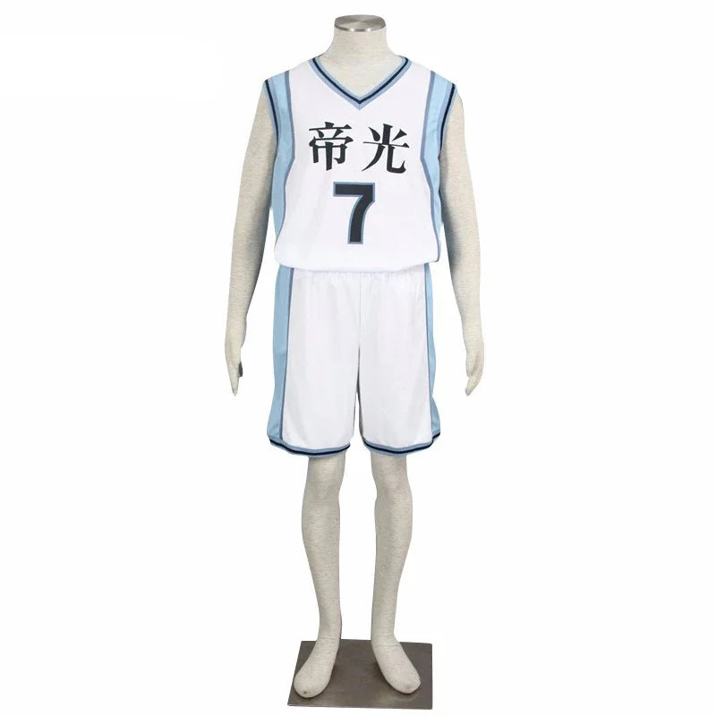 Kuroko no Basuke Teiko School #7 Midorima Shintaro Basketball Jersey Anime School Costume