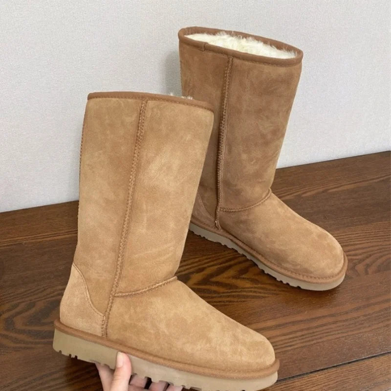 2026 New Design Winter Boots Women Super Mini Real Sheepskin Wool Comfort Warm Natural Fur Shoe Man Classic Snow Boot Size 35-44