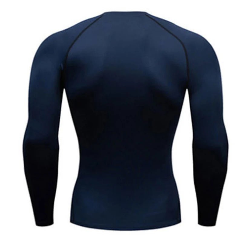 Autumn Winter Compression Shirt Long Sleeve Casual Slim T Shirts For Men Quick Dry Football Tops Gym Sport T Shirt Man Clothing