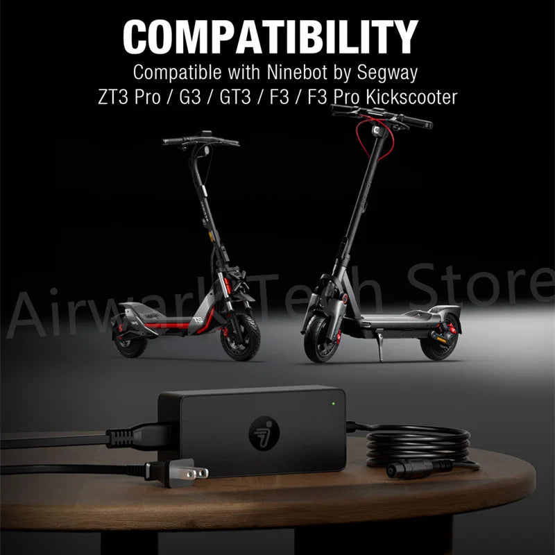 EU Stock Original 210W 53.6V 3.9A Fast Charger for Ninebot by Segway ZT3 Pro/GT3/F3/F3 Pro/G3 Electric Scooter Power Adapter