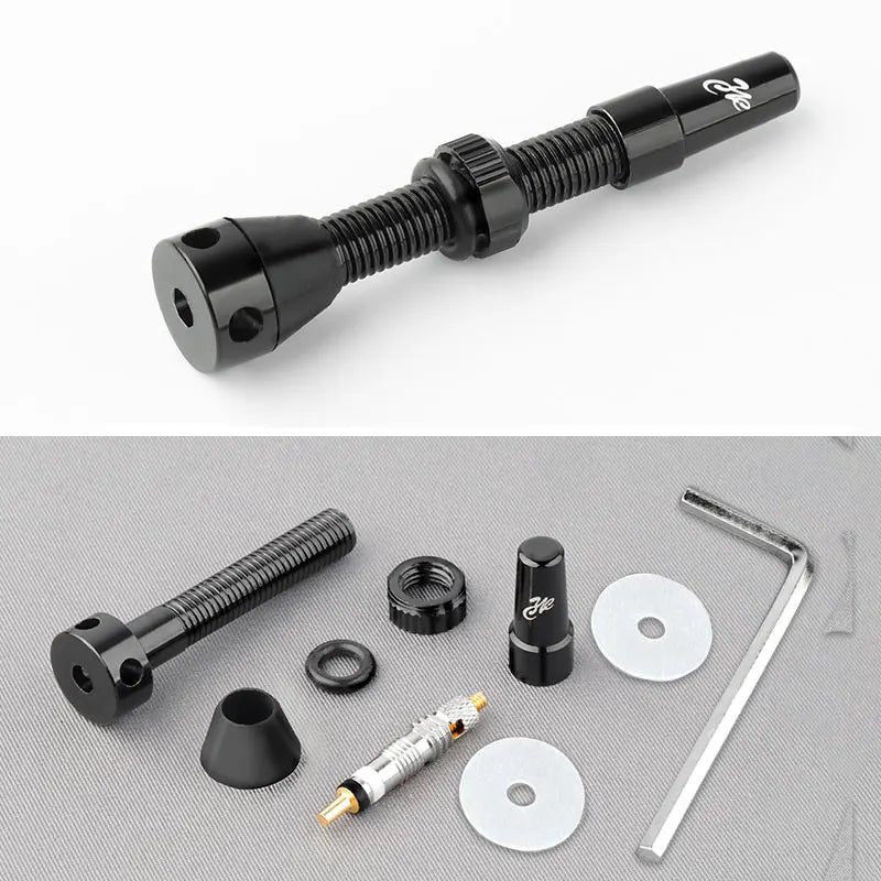 Deemount Bicycle Tubeless Carbon Rim Presta Valves 44/60/80mm F/V Brass Core CNC Machined Anodized W/Tool