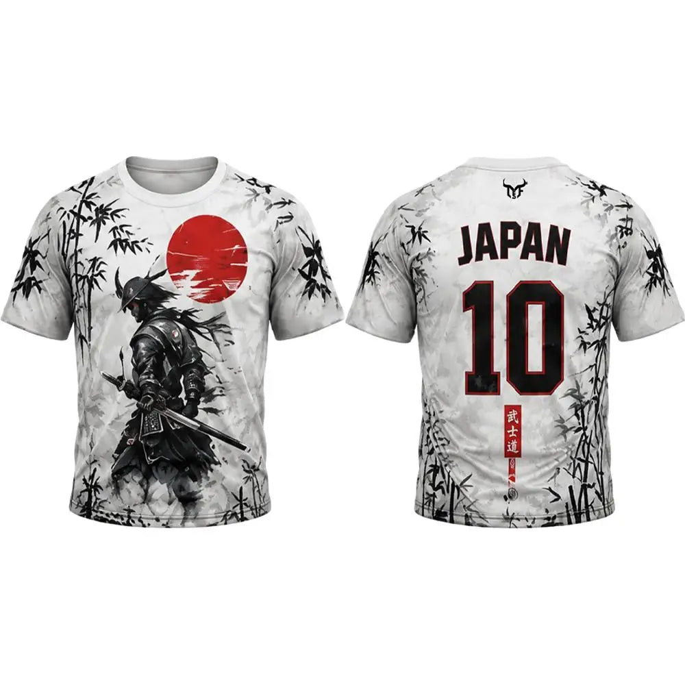 Japanese Style Print Football Jersey Summer Breathable And Quick-drying Football Training Uniform Unisex O-neck Streetwear Top