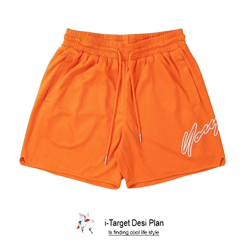 Trend Men's Mesh Beach Swim Casual Shorts Man Quick Dry Loose Basketball Jogger Short Pants Gym Fitness Sport Running Sweatpants