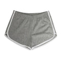 Cotton Women Yoga Shorts Summer Casual Breathable Elastic Waist Running Fitness Sports Beach Shorts Quick-Drying Gym Pants Grey