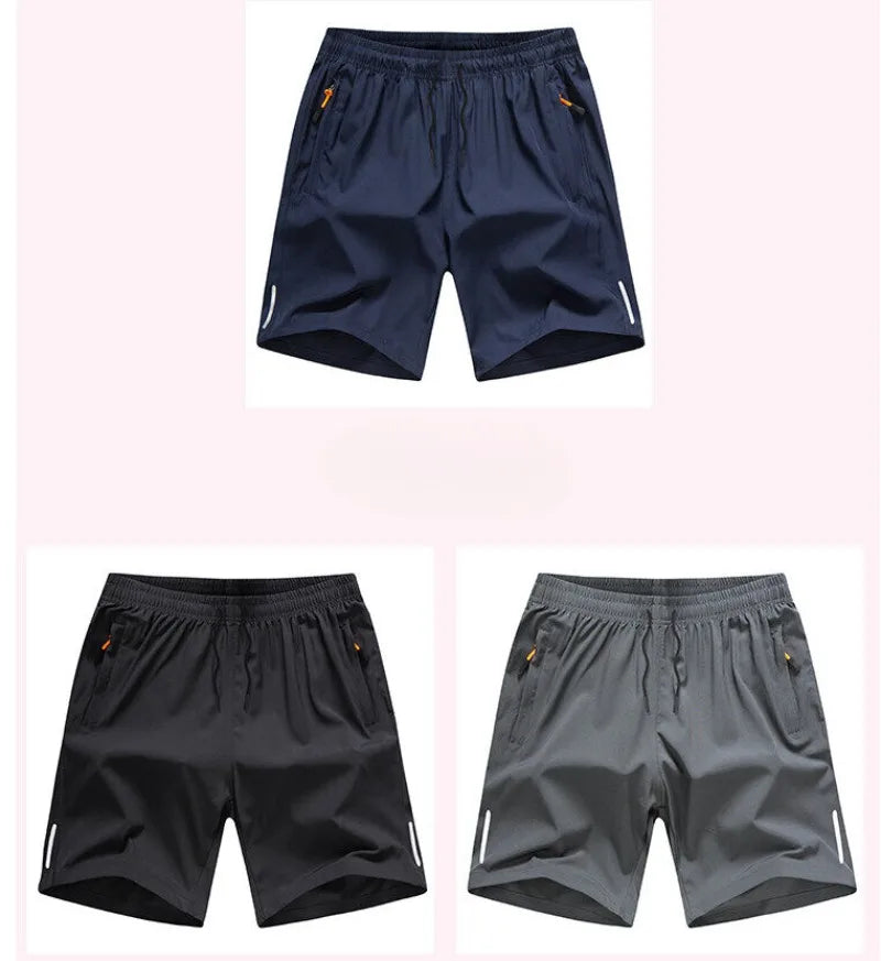 Sports Shorts Man Summer Ice Silk Beach Pants Casual Loose Thin Basketball Running Gym Clothing Shorts Sweat Wicking Hygroscopic