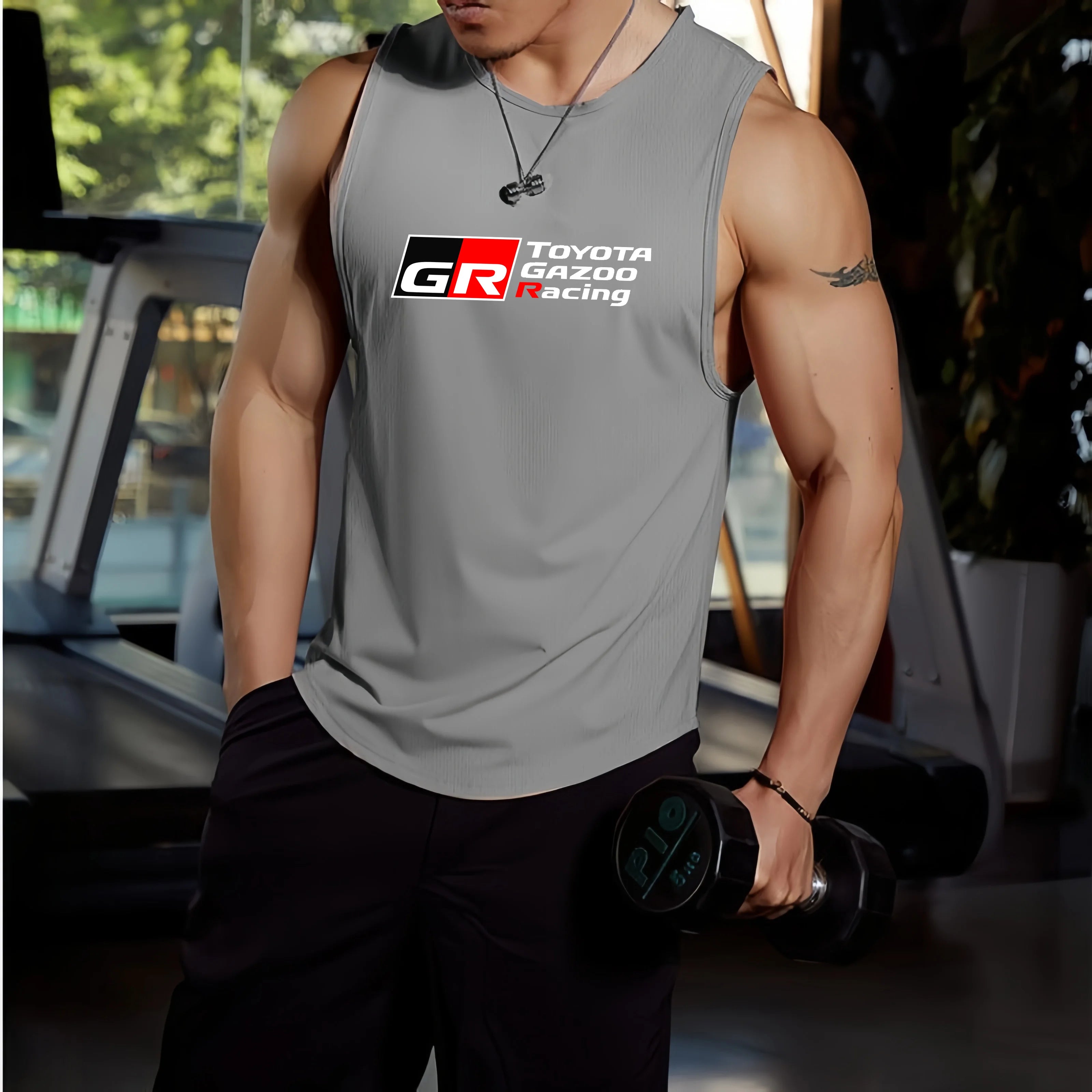 2026 Toyota Racing Men's Sleeveless Tank Top T-shirt Fast Drying Comfortable Summer Gym T-Shirt for Active Wear