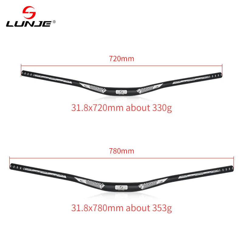 Mountain Bike Handlebar 31.8mm Bicycle Riser Bar 720/780/800mm Aluminum Alloy Handle MTB Downhill Horizontal Cycling Parts