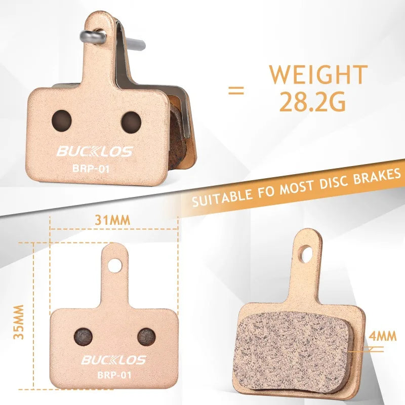 BUCKLOS Bicycle Brake Pads Mountain Road Bike Disc Brake Pads for SHIMANO B01S B03S B05S MT200 MT400 1/2/4/10 Pair Bicycle Parts