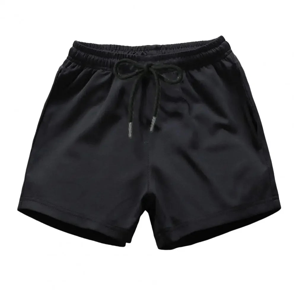 Men's Sports Shorts Elastic Waist Drawstring Gym Short Pants Solid Drawstring Waist Outdoor Shorts Running Shorts Beach Pants