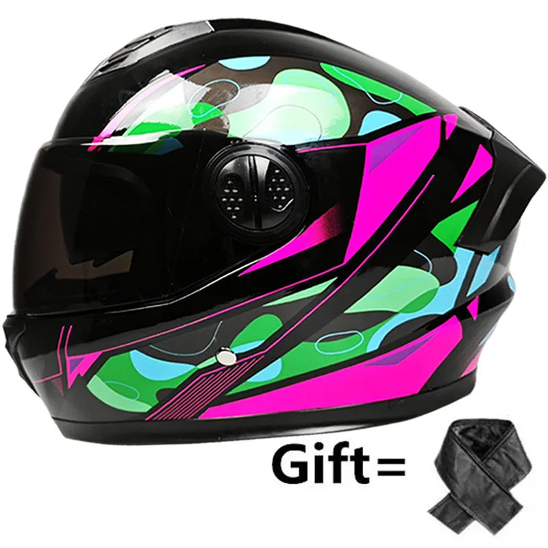 Motorcycle Helmet Casco Moto Motorbike Double Lenses Full Face Helmet Motorcycling Racing Helmet Casco Moto Casque