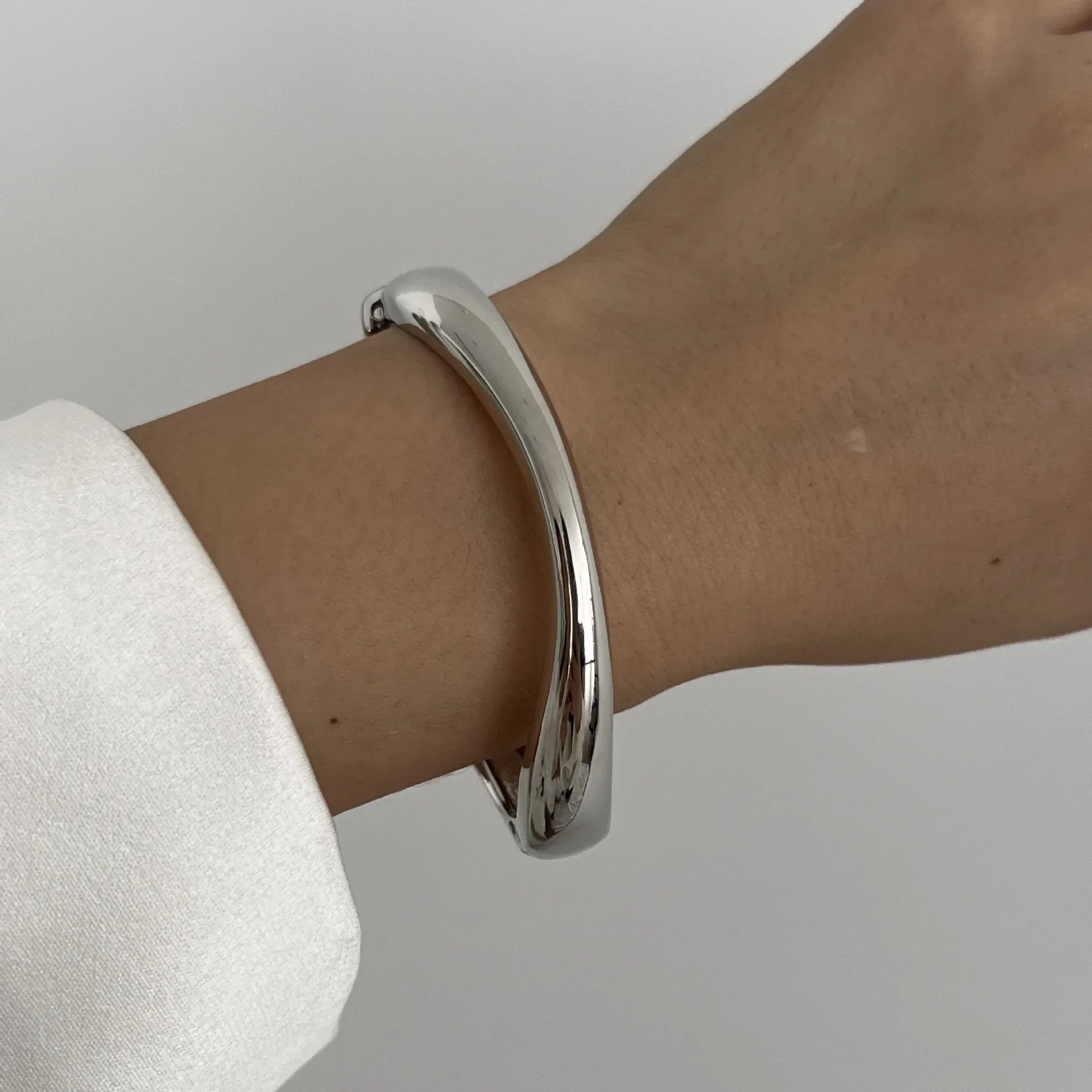 3 Styles Vintage Hip Hop Metal Cuff Bangles Punk Gold Silver Color Geometric Spring Bangles For Women Bracelet Men Jewelry