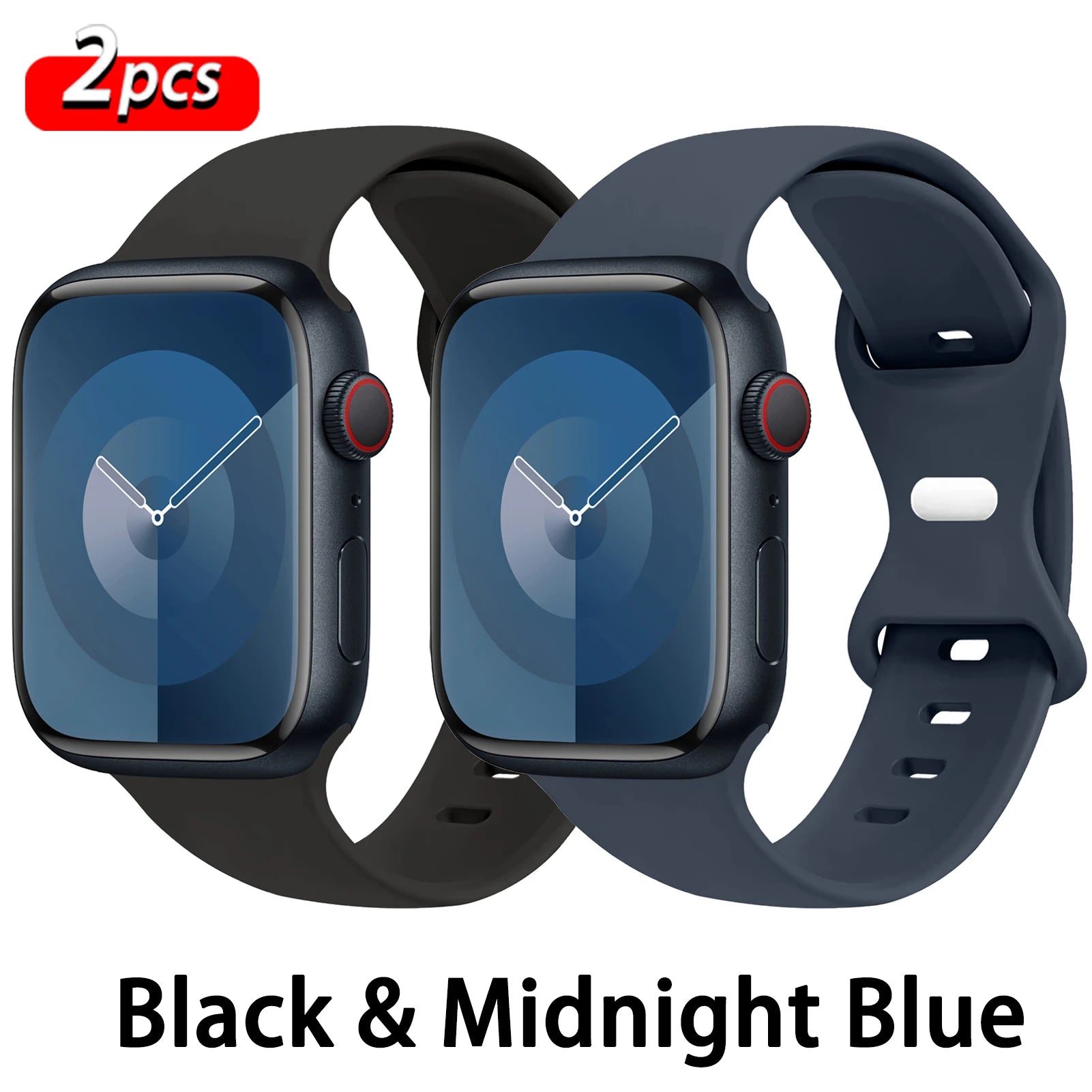 Silicone Strap For Apple Watch Band 44mm 45mm 41mm 40mm 49mm 42mm 38mm 46MM Sport Bracelet iWatch Series Ultra 2 SE 10 9 8 7 6 5