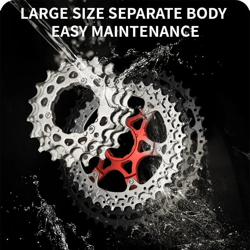BUCKLOS Bike Cassette 8/9 Speed Bicycle Freewheel 11-25T/28T/32T/34T/36T/40T Road Mountain Bike Cassette for HG Hub Bicycle Part