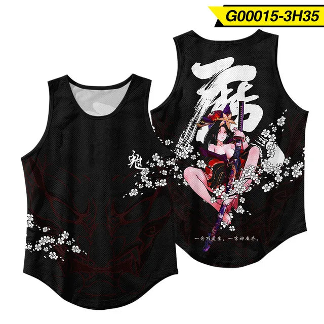 Anime Peak Costume Basketball Jersey Cosplay Uniform Vest Singlet Shirt Sleeveless Set Tank Tops
