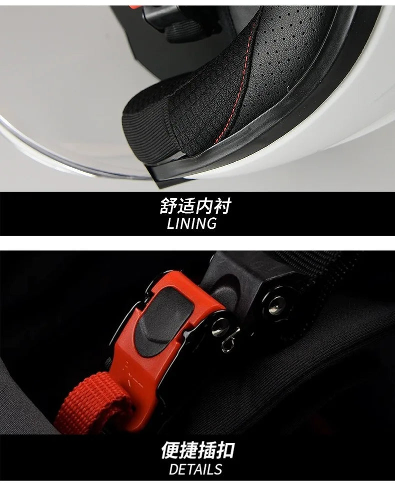 Lightweight Ventilated 3/4 Open Face Helmet DOT ECE Approves Motorbike Scooter Scooter Half Helmet Open Face Casco Moto
