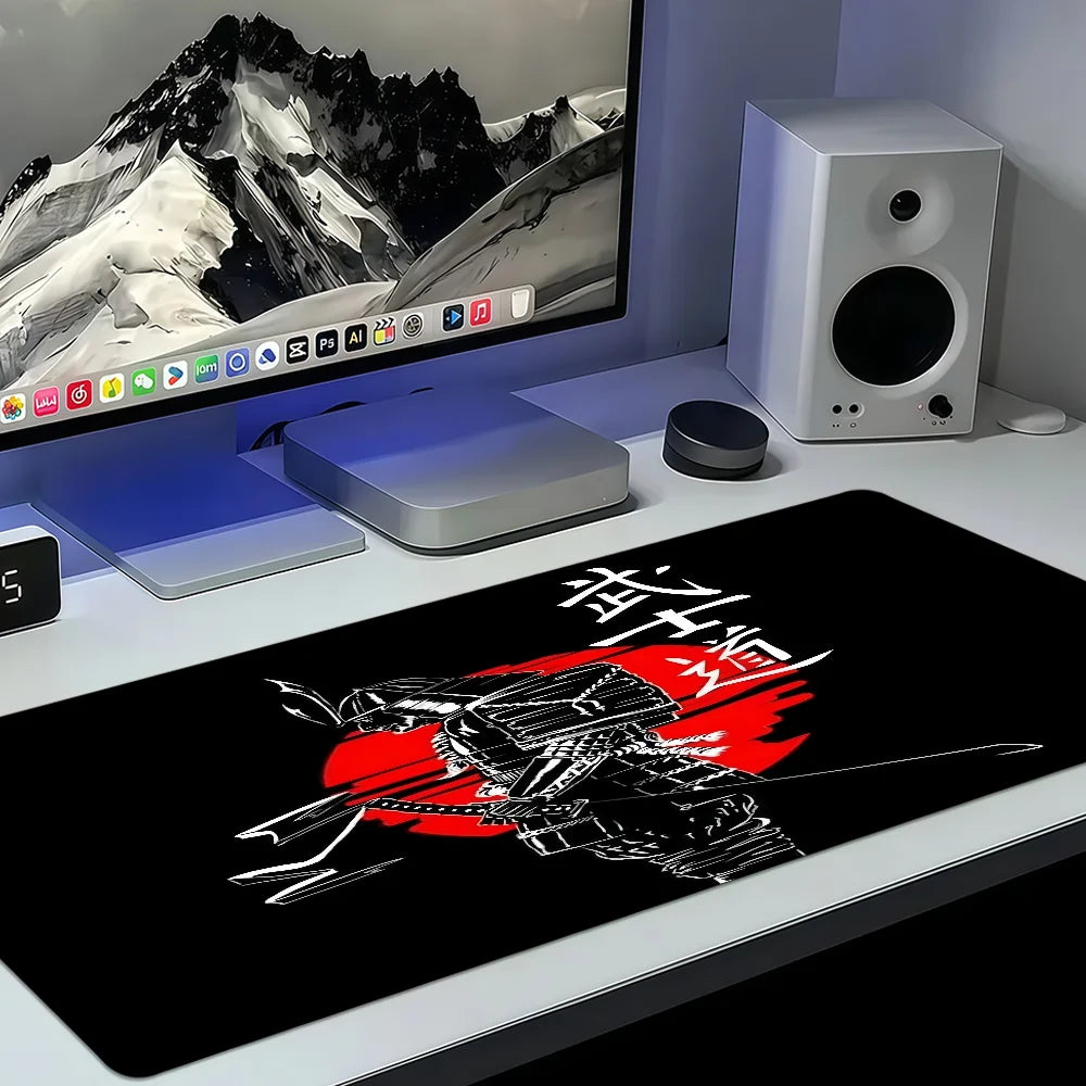 Japanese samurai Mouse Pad Non-slip Thickened MousePad Large Gaming Cushion Office Student Writing Lockedge