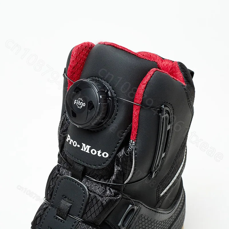 Anti-fall Rider Road Racing Casual Boot Gear Shift Rubber Sole Bike Racing Men's Shoes Motorcycle Boot Waterproof Breathable