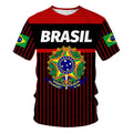 Brasil Totem Graphic T Shirt for Men 3D Printed Football Sports T-shirt Fashion Boys Streetwear Summer Quick Drying Short Sleeve