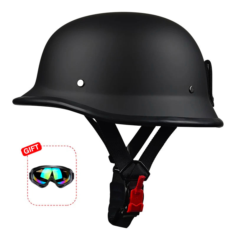 17 Classic Retro Half Helmets for Motorcycle Open Face Helmet Beanie Cruising Skull Cap Small for Motorbike Scooter Chopper