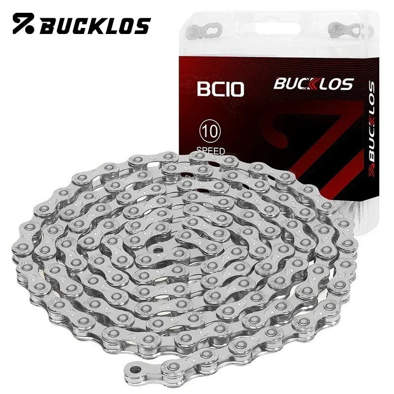 BUCKLOS MTB Road Bike Chain 8/9/10/11/12 Speed Bicycle Chains Universal EL/SL Road Bike Chain Gold/Silver Chains Bicycle Part
