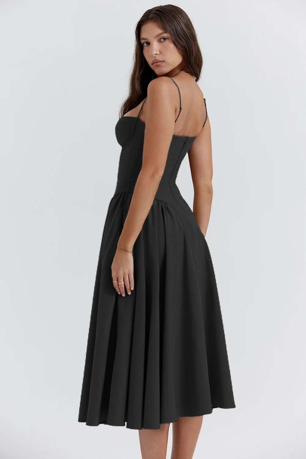 Summer Sexy Tube Top Waisted Camisole Dress Women Elegant Sleeveless Backless Pleated Female Party Evening Dresses