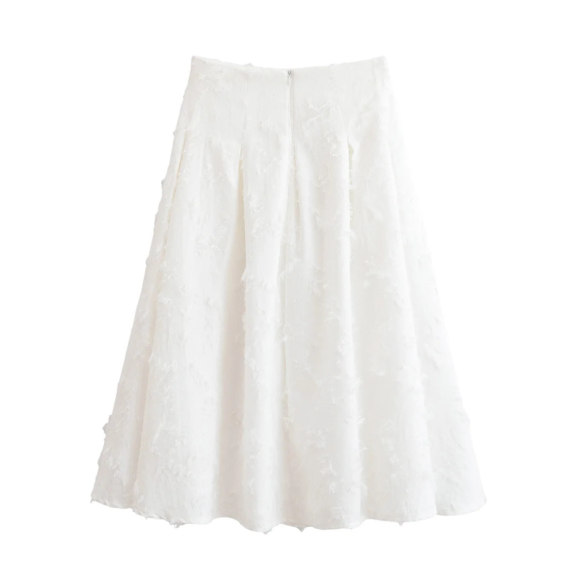 HH Women Tassel Sets White Turn-Down Collar Single-Breasted Shirts+High Waist Zipper A-Line Long Skirts Female Holiday Suit