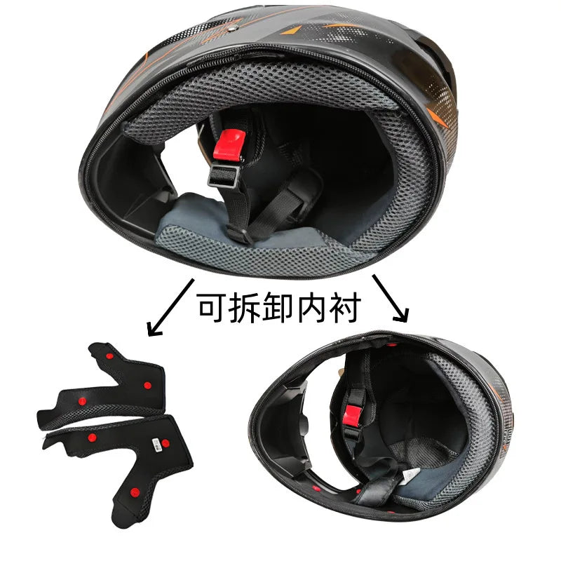 Motorcycle Helmet Casco Moto Motorbike Double Lenses Full Face Helmet Motorcycling Racing Helmet Casco Moto Casque