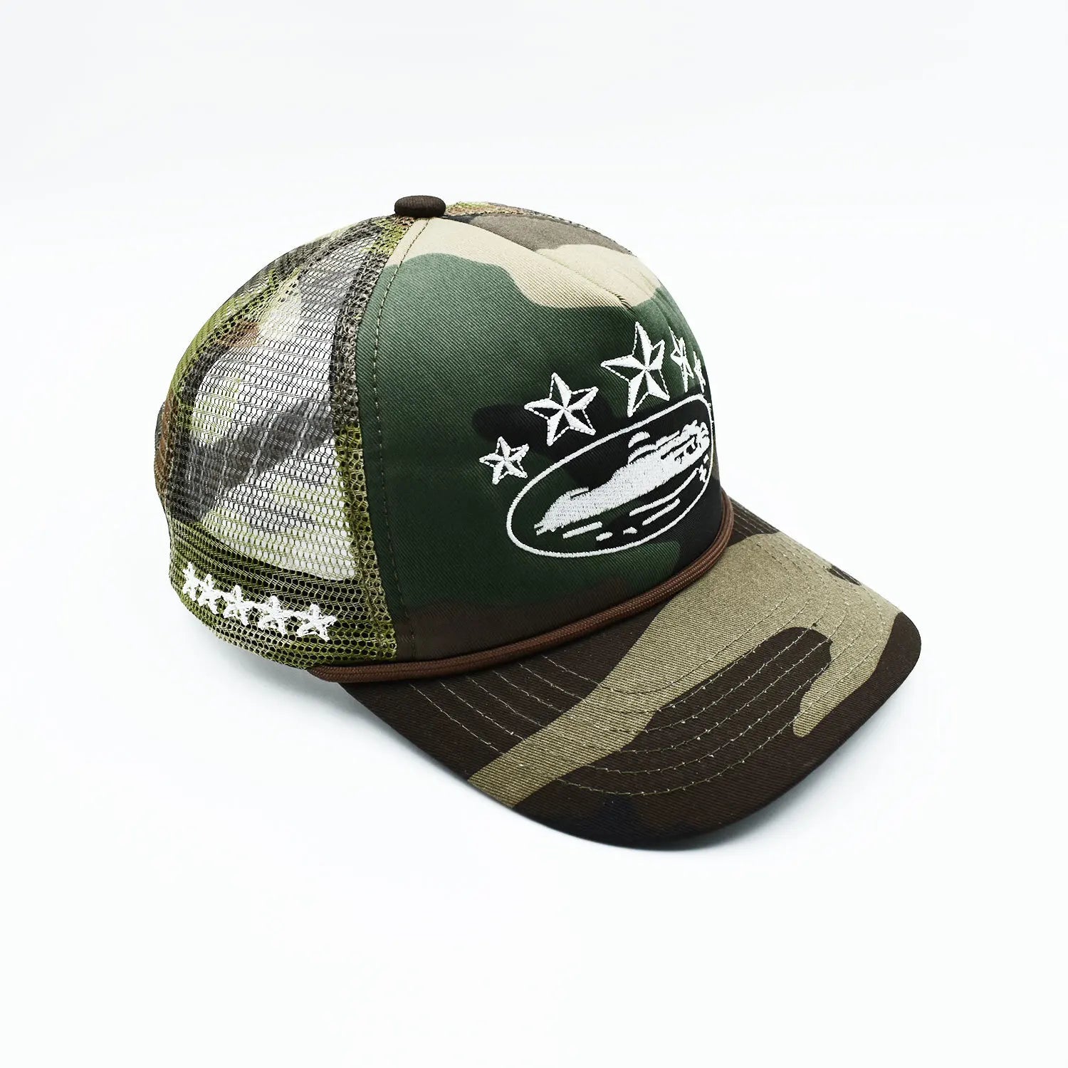 2026 Summer New Fashion 5 Stars Island Embroidery Baseball Cap for Men and Women Breathable Mesh Cap Adjustable