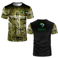 Summer New Brazil Jesus Soccer Jerseys Wifru Outdoor Football Training Breathable Uniforms Men's Quick-drying Tshirts Kid's Tops