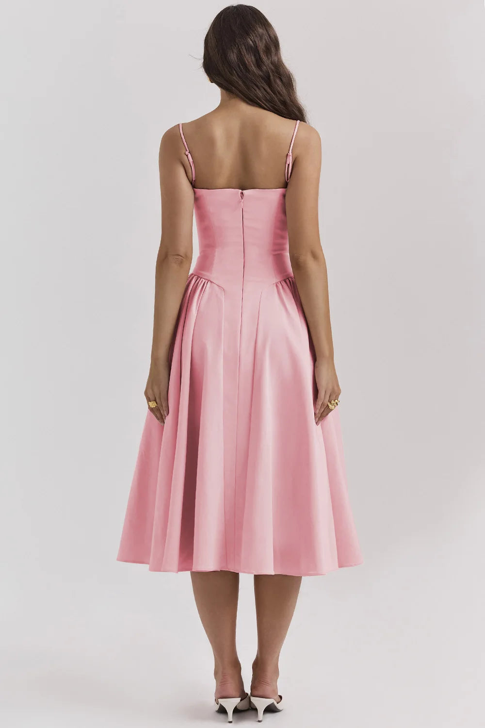 Summer Sexy Tube Top Waisted Camisole Dress Women Elegant Sleeveless Backless Pleated Female Party Evening Dresses