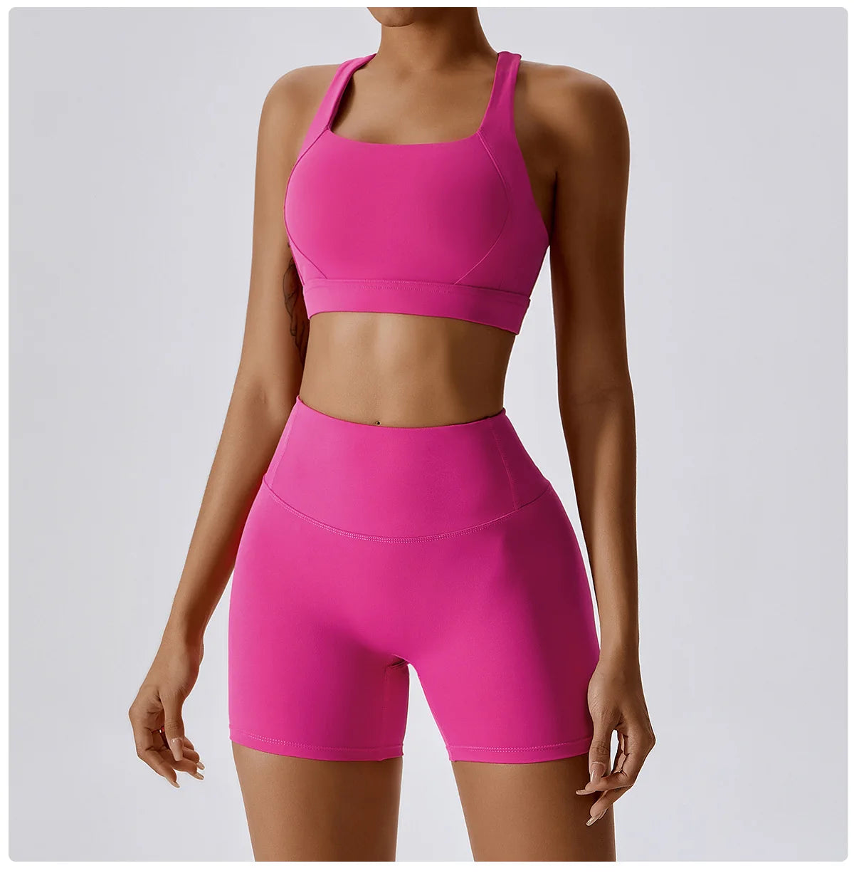 Women's Tracksuit 2PCS Fitness Suit Yoga Sets Sportswear Workout Sports Bra High Waist Leggings Gym Clothing Push Up Sports Suit