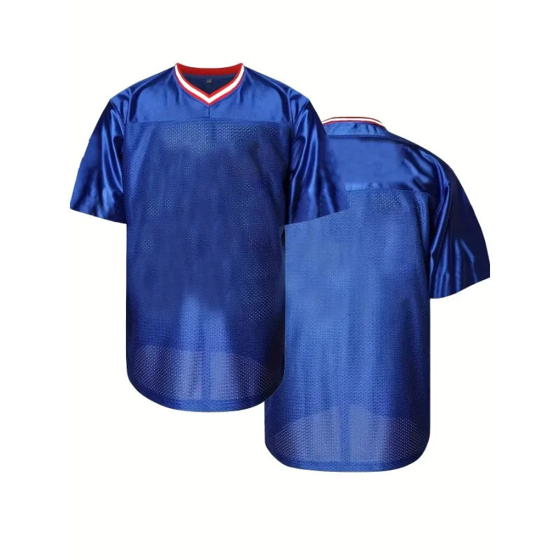 Blank Football Jersey,Sports T-Shirt Hip Hop Jersey for Party