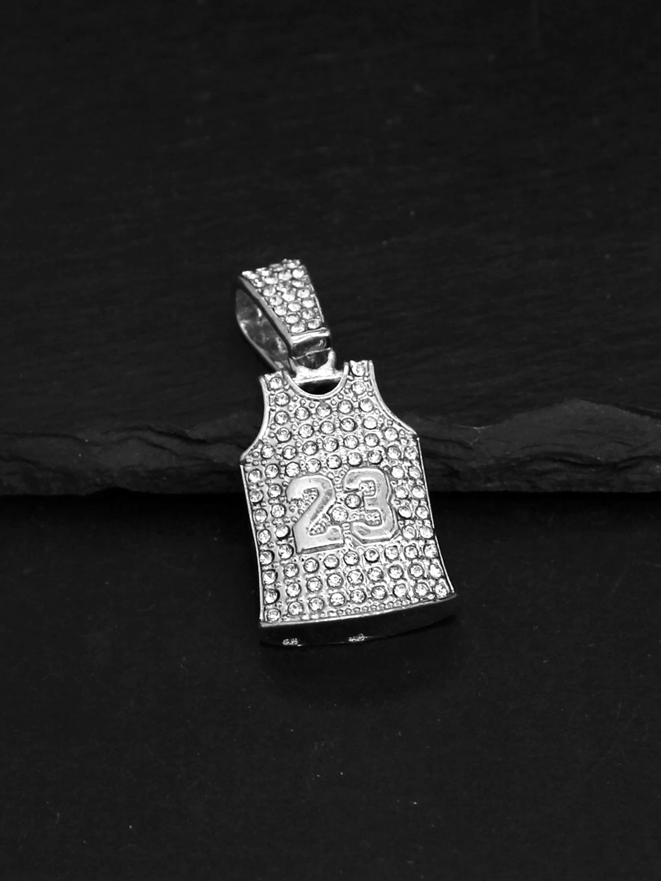 Hip Hop Rhinestone Number 23 Basketball Pendant Necklace Hiphop Iced Out Chain Sports Necklaces For Men and Women Jewelry Gift