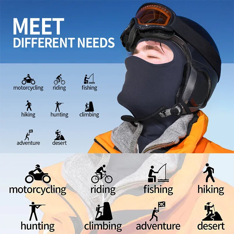 Ski Mask for Men Full Face Mask Balaclava Black Ski Masks Covering Neck Gaiter Mask Hiking Cycling Airsoft Cap Bike Head Cover