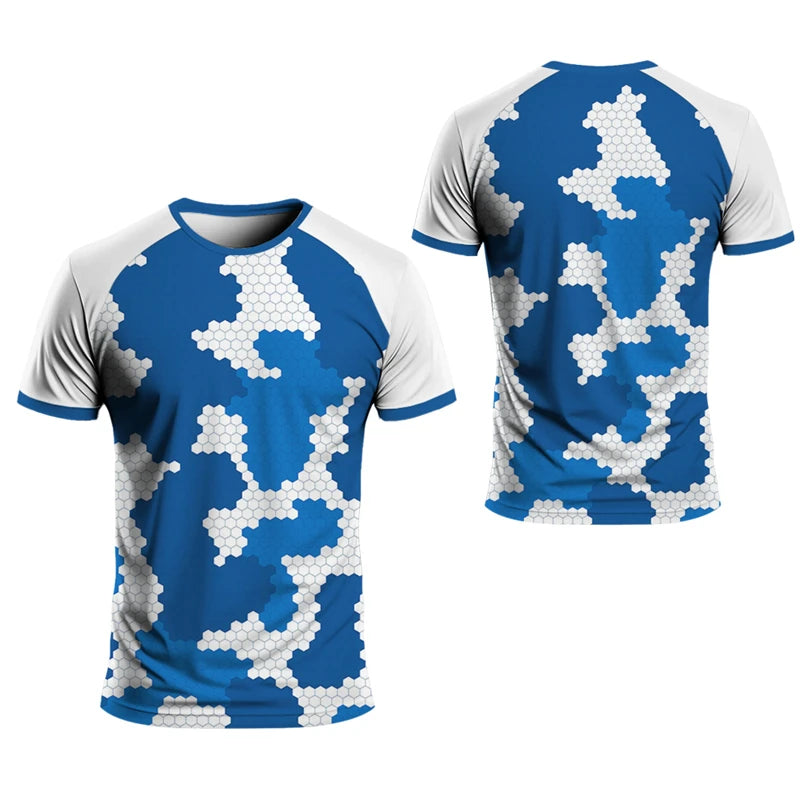 Simple Striped Graphic Sports T Shirts For Men Summer Fashion Short Sleeve 3D Printed Fitness T-shirts Casual Oversized Tees