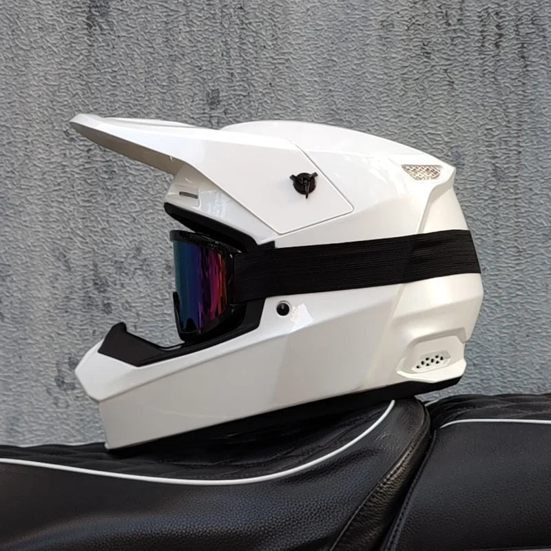 ORZ professional off-road motorcycle helmet, youth off-road full helmet, DOT approved gift of goggles, capacitors de moto