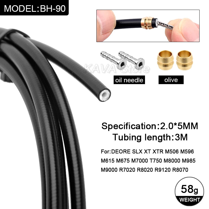 Hydraulic Disc Brake Cable 3M BH59 BH90 Bicycle Brake Hose Olive Set for Shimano DEORE XT SLX XTR Series Brakes MT200 M395 M375