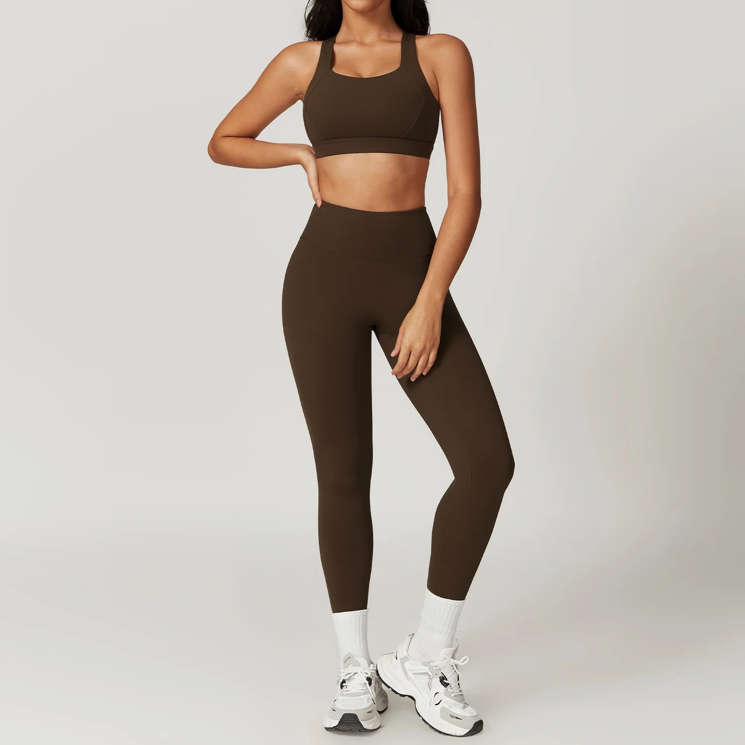 Women's Tracksuit 2PCS Fitness Suit Yoga Sets Sportswear Workout Sports Bra High Waist Leggings Gym Clothing Push Up Sports Suit