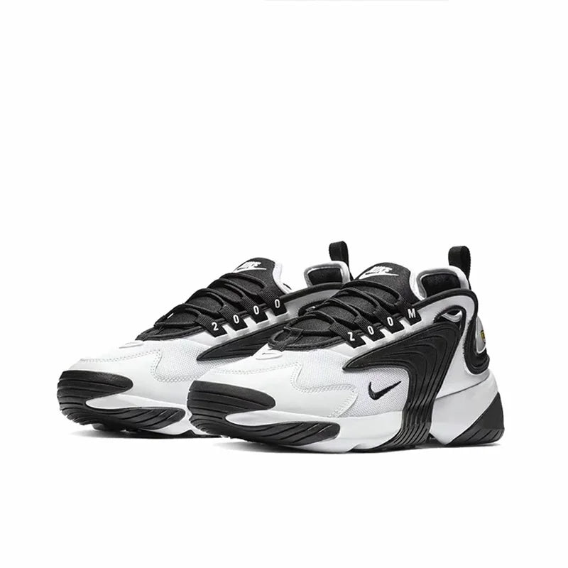 Nike Zoom 2K Air Speed Foam Non-Slip Breathable Mid-Top Air Cushion Casual City Commuting Running Shoes Women's Black and White Panda Ao0354-100
