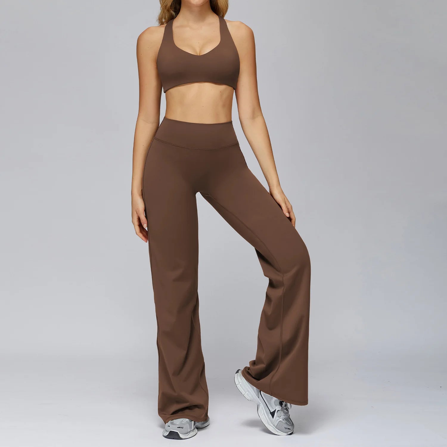 Yoga Set 2 Pieces Sports Outfits Female Clothing Fitness Vest Sportswear Women Tracksuit High Waist Leggings Sport Bra Yoga Suit