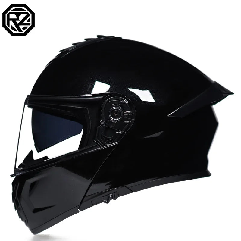Orz-958 Motorcycle Helmet, Men's and Women's Open Face Helmet, Summer Dual Mirror Large Tail, Semi Fully Covered All Season
