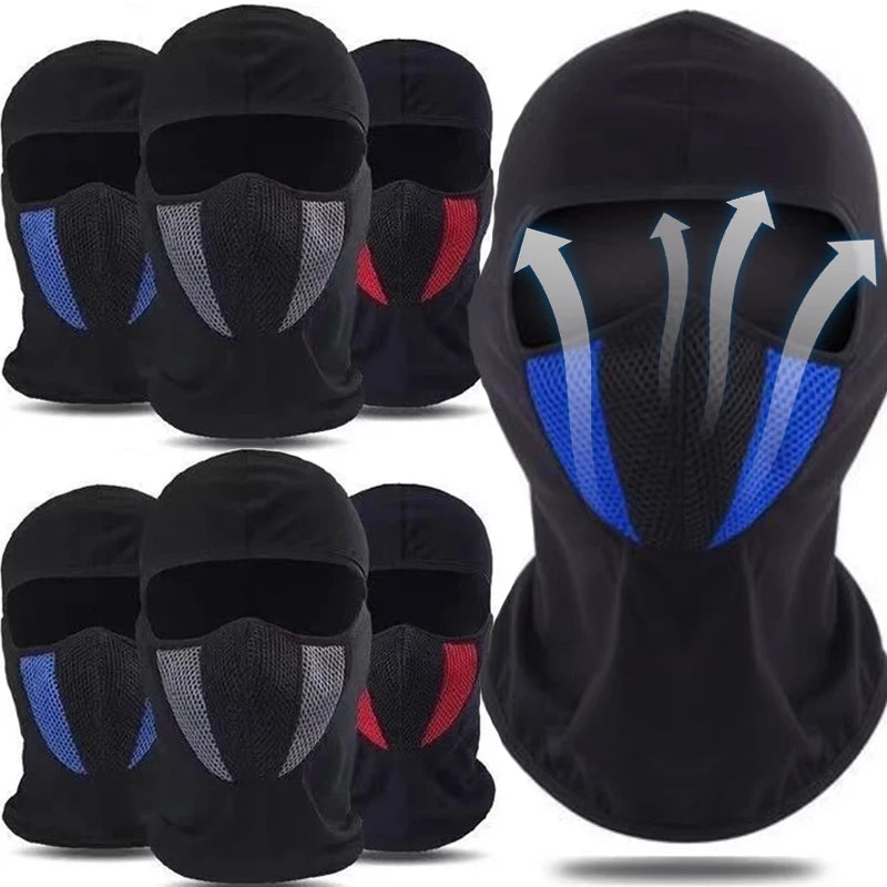 Full Face Mask Cycling Windproof Headgear Motorcycle Balaclava Breathable Outdoor Sports Men CS Mask Head Cover Hat