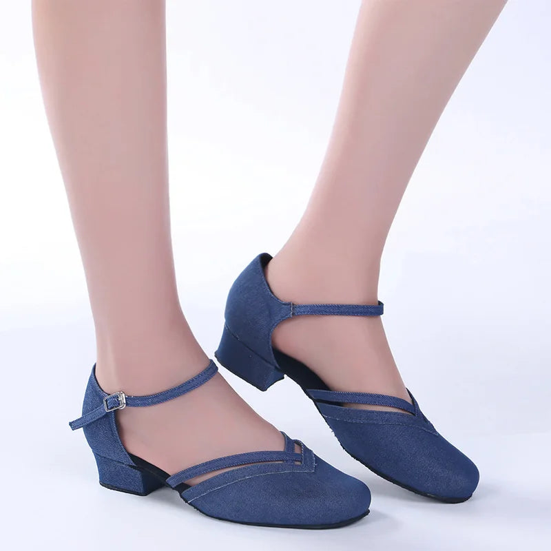 LOOGTSHON Latin water platform dancing shoes woman fashion shoes  Heels 3.5CM Jazz Shoes heels for girls  ladies evening dress