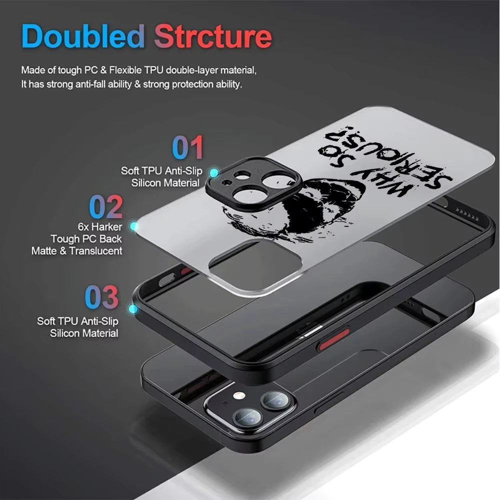 Cool Joker Phone Case For iPhone 16 15 14 13 12 11 Pro Max XS X XR 7 8 SE Transparent Back Cover