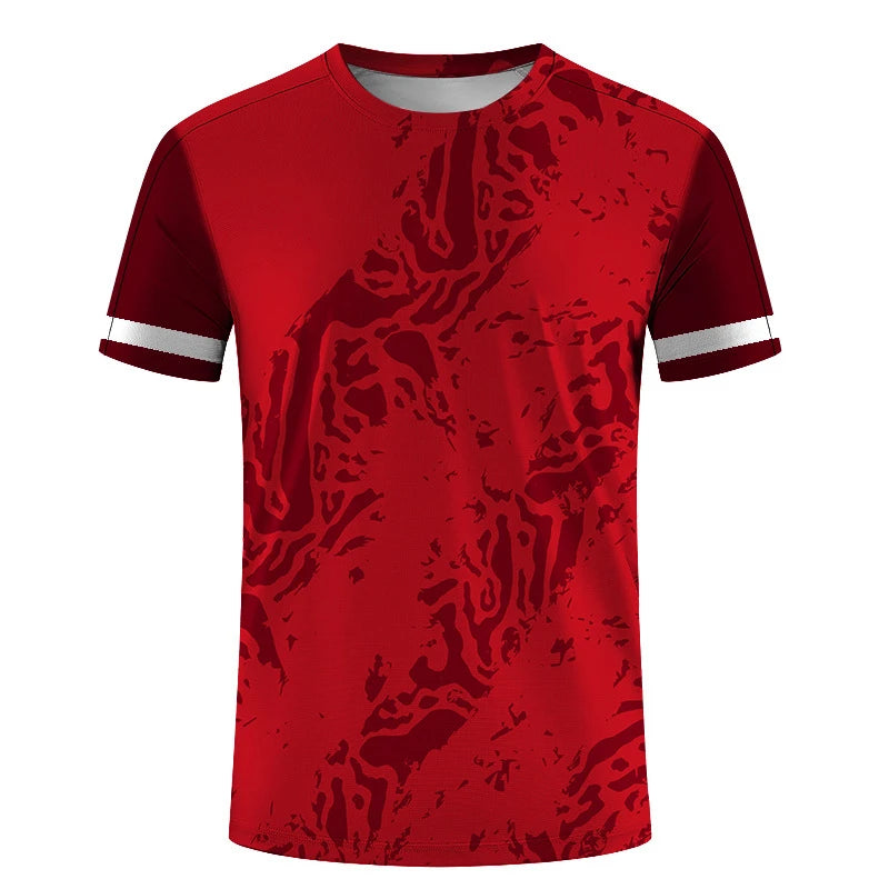 Simple Geometric Patterns Fitness T Shirts For Men Summer Casual Short Sleeve 3D Printed T-shirts Loose Quick Dry Gym Tees Tops