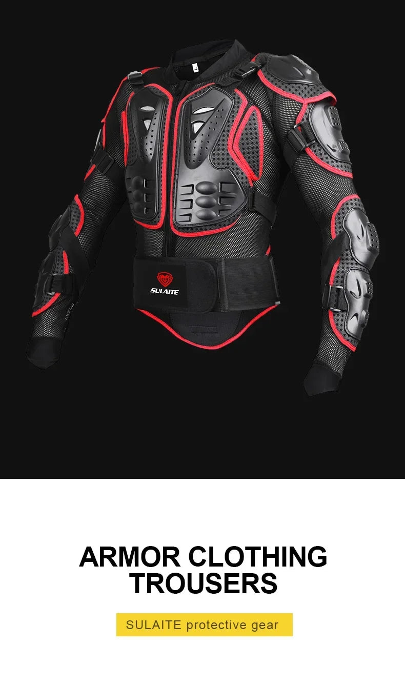 Sulaite Motorcycle Jacket Racing Riding Armor Protector ATV Motocross Body Protection Jackets Enduro Clothing Protective Gear