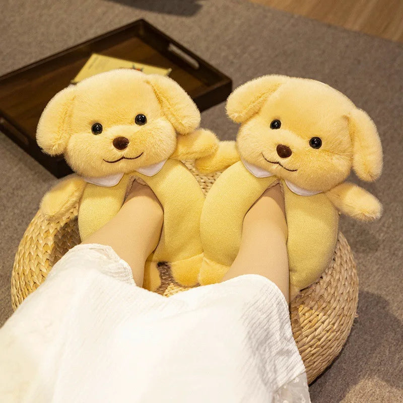 Newest cat paw feet slippers woman fluffy closed heel home shoes for women winter warm slip on animal claw slipper furry loafer