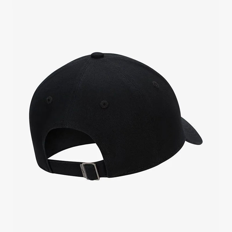 Nike Letter Micro-Logo Cotton Baseball Cap, Unisex Couple Style, Black Fb5368-011